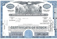 Pan American World Airways Inc., 1972 (5.000 Shares) - Hurley & Co.