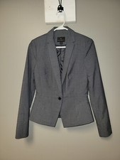 Gray WORTHINGTON Blazer Front Button Closure Size 4