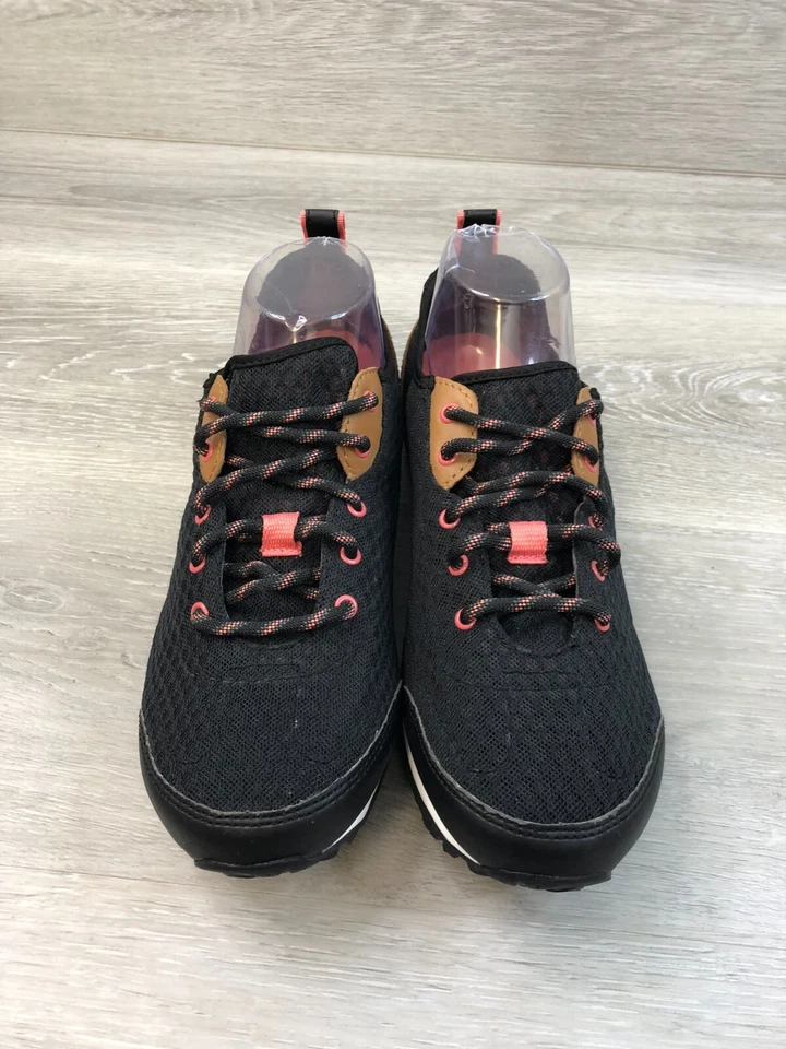 Clarks Incast Mujer Tenis Negro Malla 10 Zapatos Con Cordones Informales Cómodos Foto 2 de 4