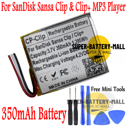 323036 350mAh Battery Replacement For SanDisk Sansa Clip / Clip+ MP3