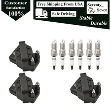 3pcs Ignition Coil and 6pcs Spark Plug For 1997-2003 Chevrolet Malibu 3.1L V6
