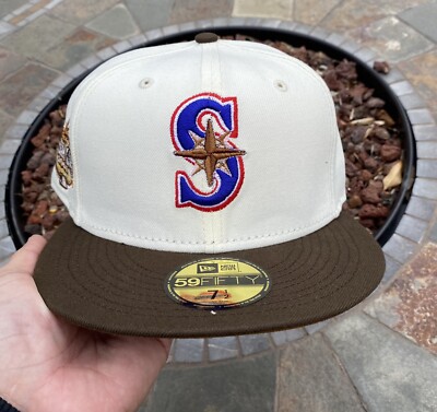 Exclusive New Era Seattle Mariners Fitted Hat MLB Club Size 7 1/2