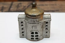 VINTAGE CAST IRON DOME STILL BANK BUILDING A C WILLIAMS SILVER