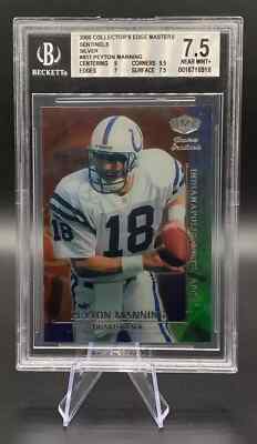 2000 Peyton Manning SP #S11 Collector's Edge Masters Sentinels Silver BGS 7.5