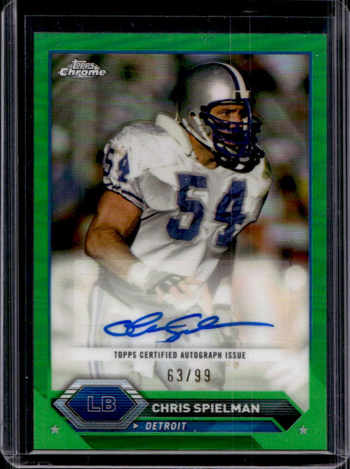 2023 Topps Composite Chris Spielman Chrome Green Refractor Auto #/99 #TCA-CSP
