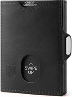 Mini GeldböRse Rfid Herren Schwarz MüNzfach Portmonee Slim Wallet