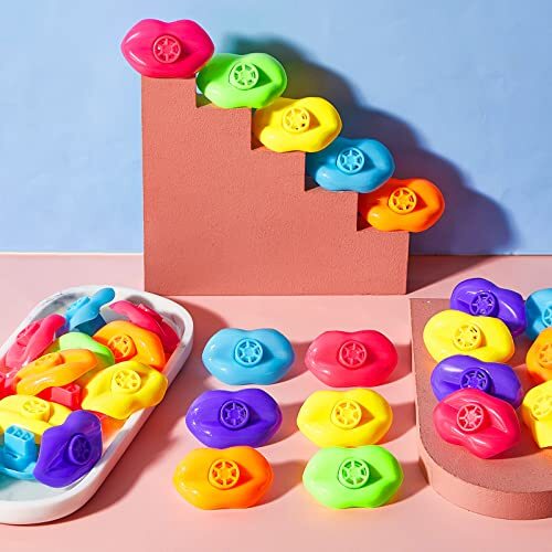 100 Pcs Lip Whistles Multicolored Whistle Toy Siren Whistle Whistle