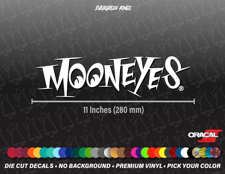 Moon Eyes Vinyl Decal For Racing Muscle Cars JDM Hot Rod Vintage Sticker Classic - Foto 8