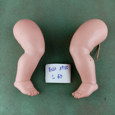 Antique Celluloid Schildkrot doll legs, for SK Bebi 1925, doll size 60 cm