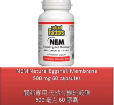 60 NEM 500 mg Natural Eggshell Membrane / cartilage joint ...