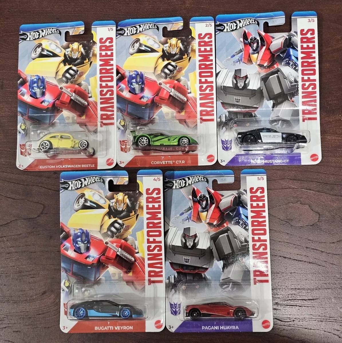 Hot Wheels トランスフォーマー ミニカー 5台セット 🔥Hot Wheels🤖Transformers🤖Set Of 5🪙Silver Series Sealed