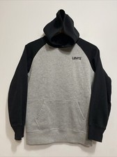 LEVIS Pullover Hoodie Youth Boys Fleece Sweatshirt Gray Black size Large Kids