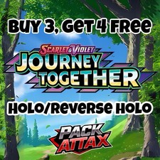 Pokemon TCG S&V Journey Together Singles Holo Reverse Holo Buy 3, Get 4 Free