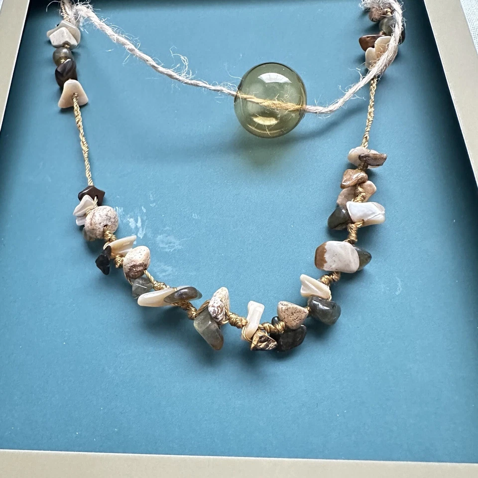 Nuevo Pack de Dos Collares Zara Piedra Cuentas Boho Edición Limitada 1856/906 Foto 3 de 4