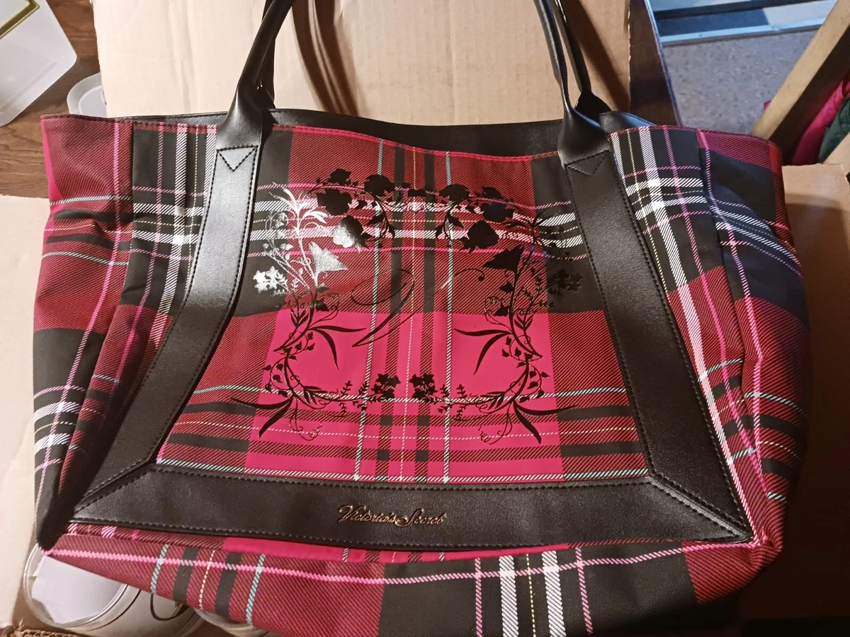 Victoria's Secret Limited Edition 2020 Red Plaid Tote Bag Holiday