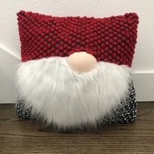 Ganz Midwest Christmas Holiday Décor Gnome Throw Pillow 17" x 17” x 6 3/8”