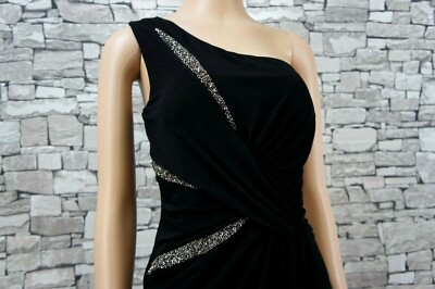 DAVID MEISTER DAMEN ABEND FEST PARTY KLEID PAILLETTEN SCHWARZ 36 