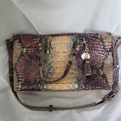 Beautiful Fall Colors - Autumn Fashion Brahmin Handbag Asher Reptilian Retired. 