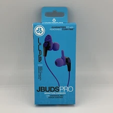 JLab Wired JBuds Pro with Universal Mic - Purple Orchid 3.5mm Jack