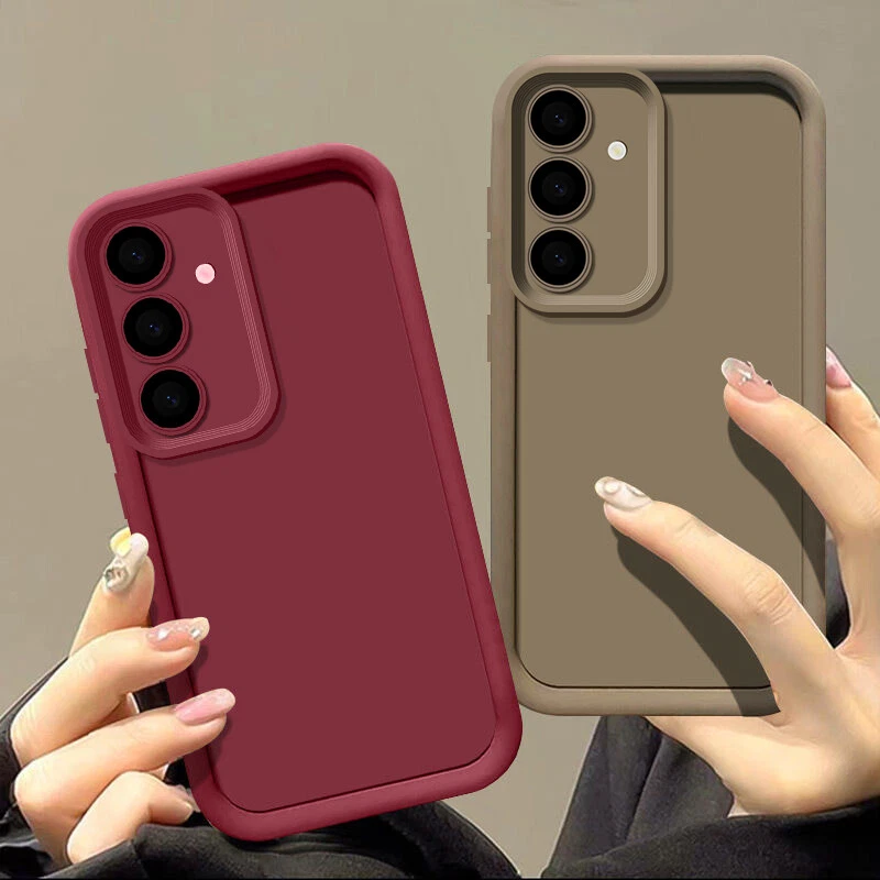 Shockproof Silicone Phone Case for Samsung S25 S24 FE S23 Ultra A55 A15