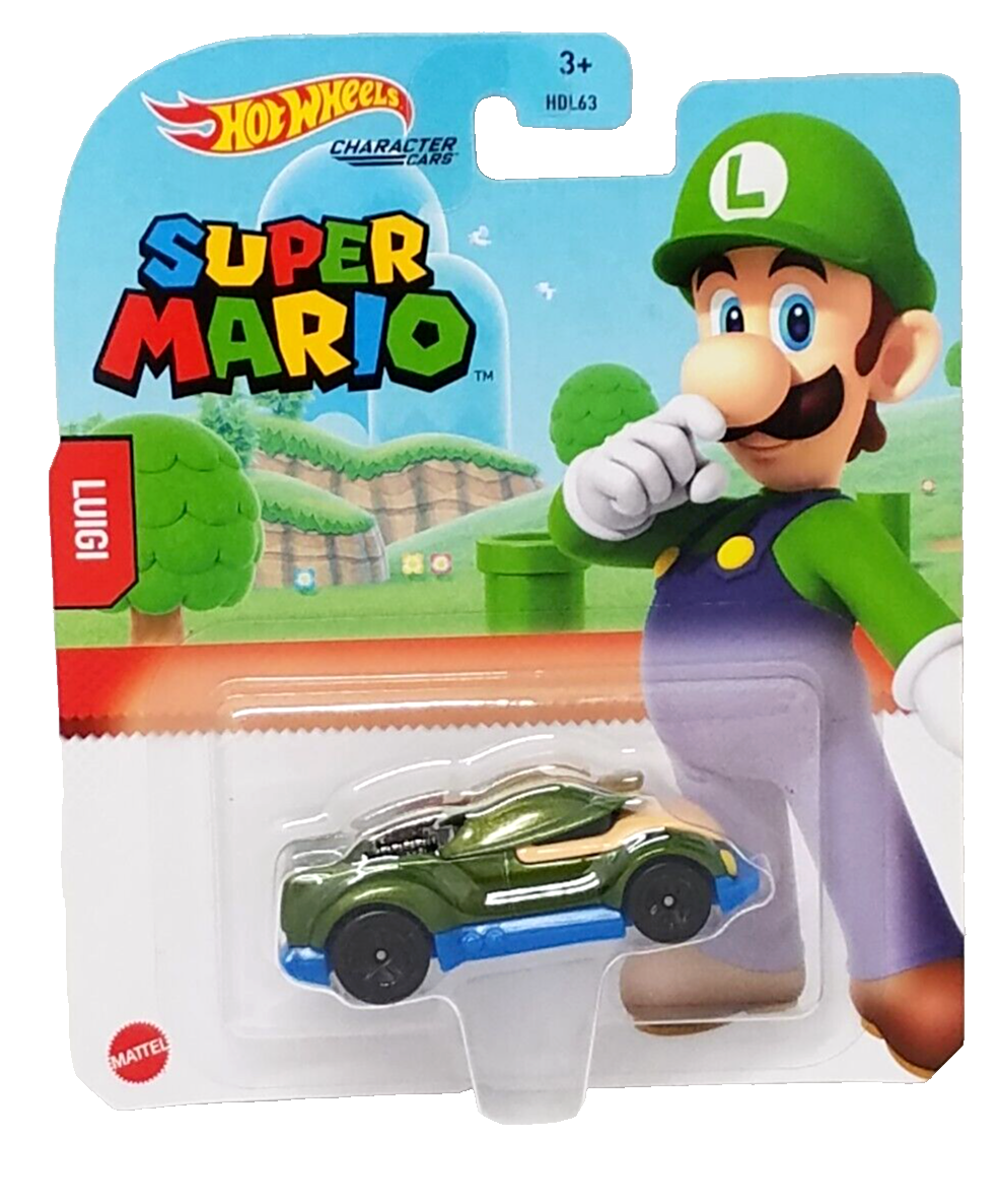 HOT WHEELS CHARACTER CARS SUPER MARIO COMPLETE SET OF 6, NEW