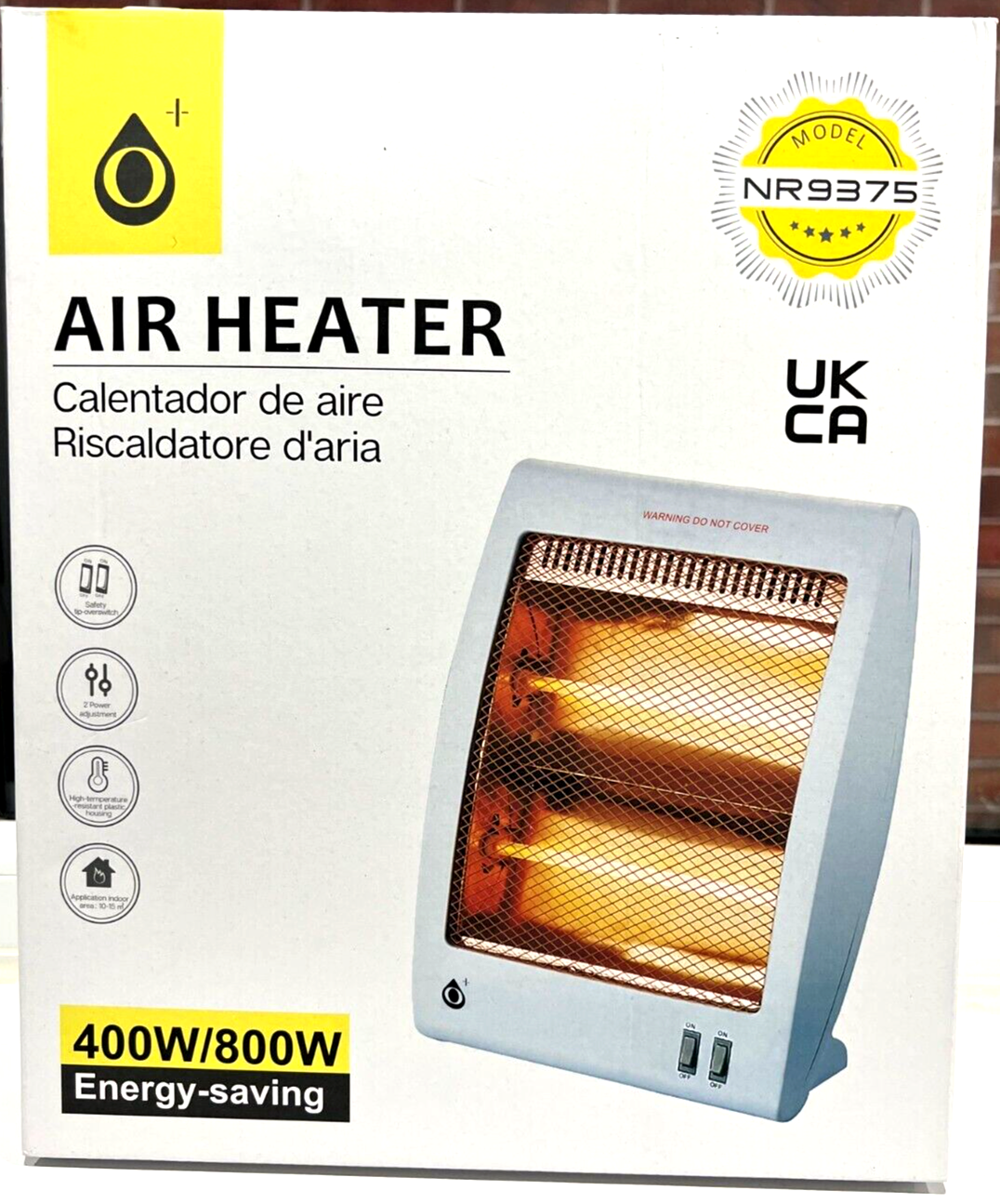 Quartz Halogen Heater Portable Upright Electric Heater 2 Heat AIR HEATER  ENERGY | eBay