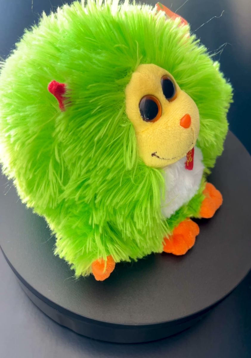 TY Monstaz Maxine Plush Toy Stuffed Animal Green Orange Monster