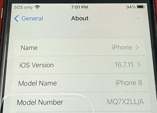 APPLE IPHONE 8 256GB BLACK VERIZON EXCELLENT CONDITION READ DESCRIPTION! - Afbeelding 3 van 5