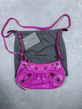 sac Balenciaga le cagole mini bag arena lamblipstick pink chaine bandouliere
