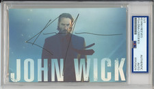 SIGNED Keanu Reeves John Wick Movie Photo Cut PSA DNA COA Certified Autographed