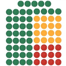 2X( Red Yellow Green Round Shaped Poker Chips Game Props 69 Pcs P3C8)4143