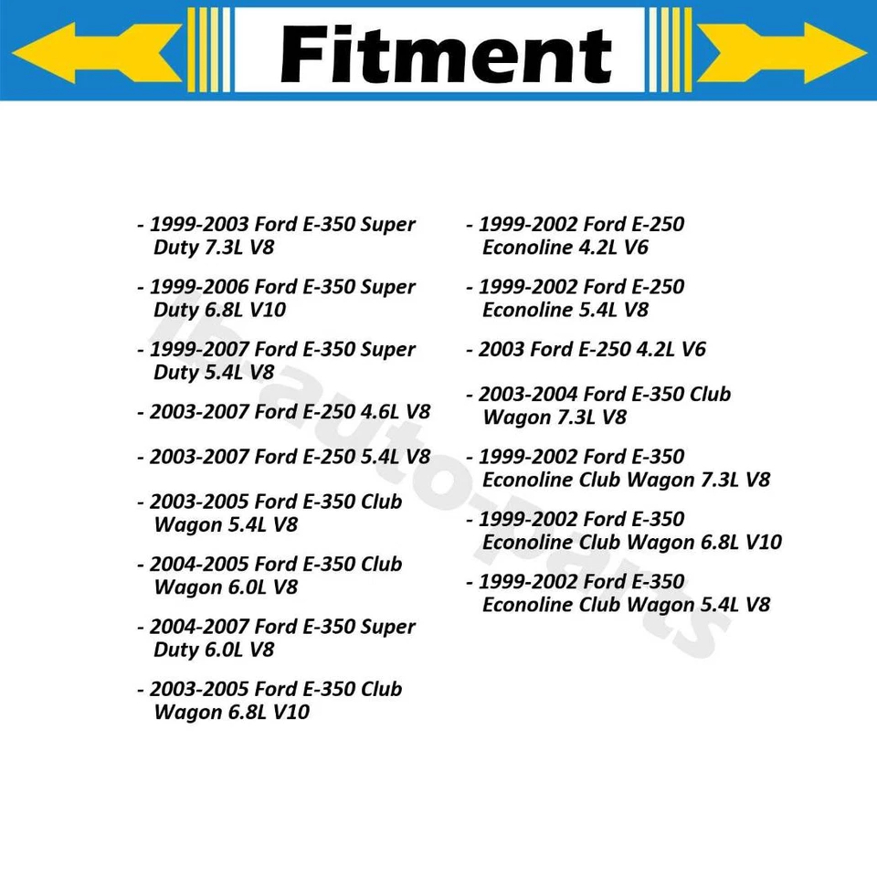 Para Ford E-350 Econoline Club Wagon 1999-2002 5,4 L 3x Pastilla de freno y pinza trasera Foto 2 de 4