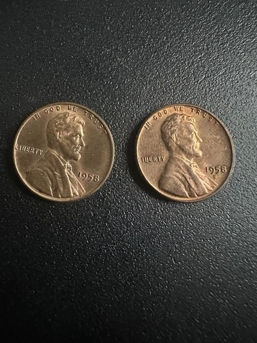 1958 P & D Lincoln Wheat Pennies – Uncirculated Pair – Last Year of Wheat Design