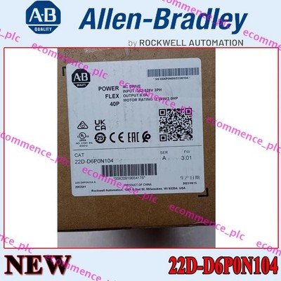Factory Sealed NEW PLC 22D-D6P0N104 PowerFlex 40P- 2.2 kW (3 HP) AC Drive