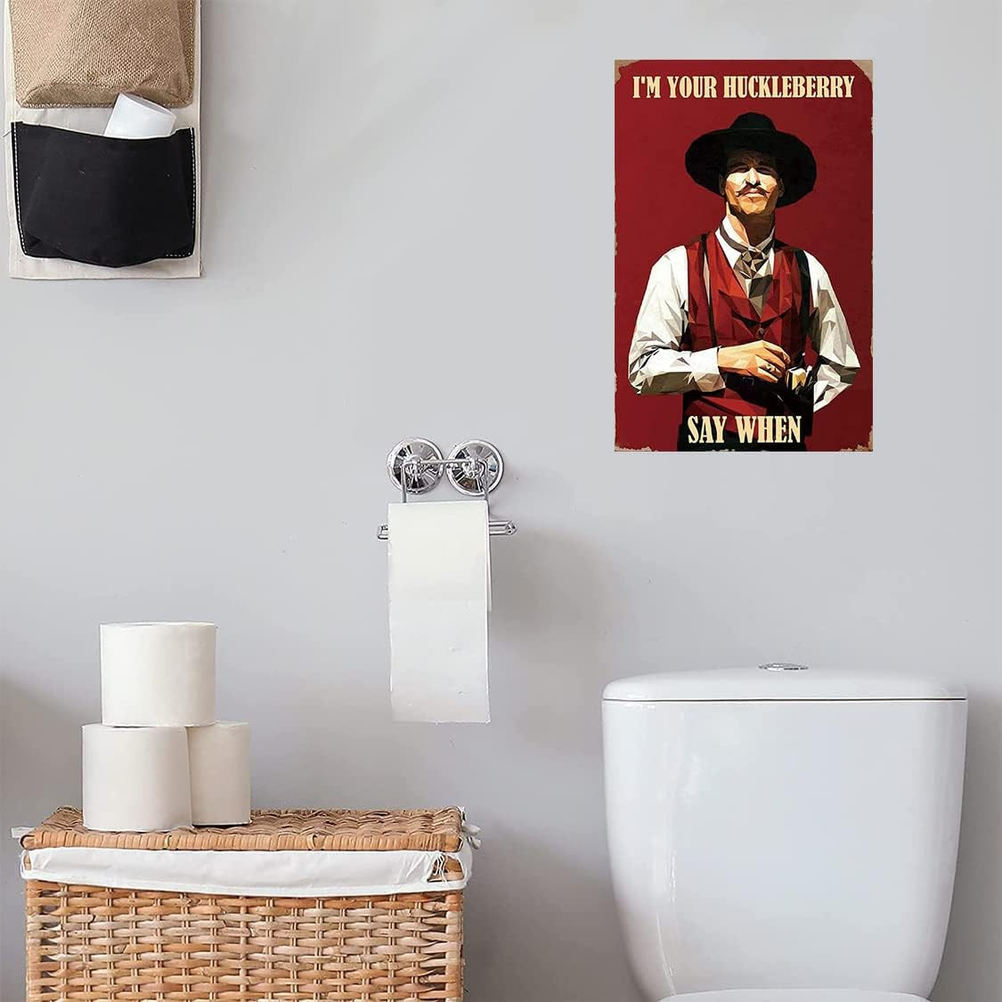 Man Cave Decor West Cowboy Movie Metal Sign Doc Holiday Tin Signs Vintage Movie