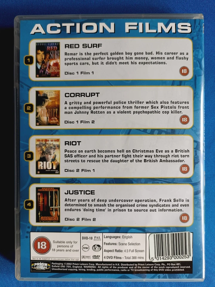 8 x DVDs Action Movies Hard Cash, Point Break, Ronin + 5. Now Reduced - Image 3 of 4