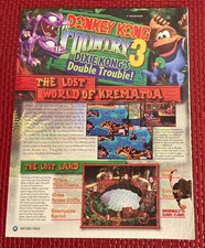 Donkey Kong Country 3 Nintendo Print Ad Poster Art 8”x 10.5” Vintage Vtg Rare