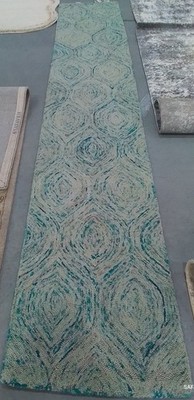 IVORY / SEA BLUE 2'-3'' x 12'-0'' Flaw in Rug Reduced Price 1172798142 IKT631A-212