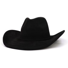 Western Cowboy Hat for Women Men Classic Fedora Hats Wide Brim Suede Cowboy H...