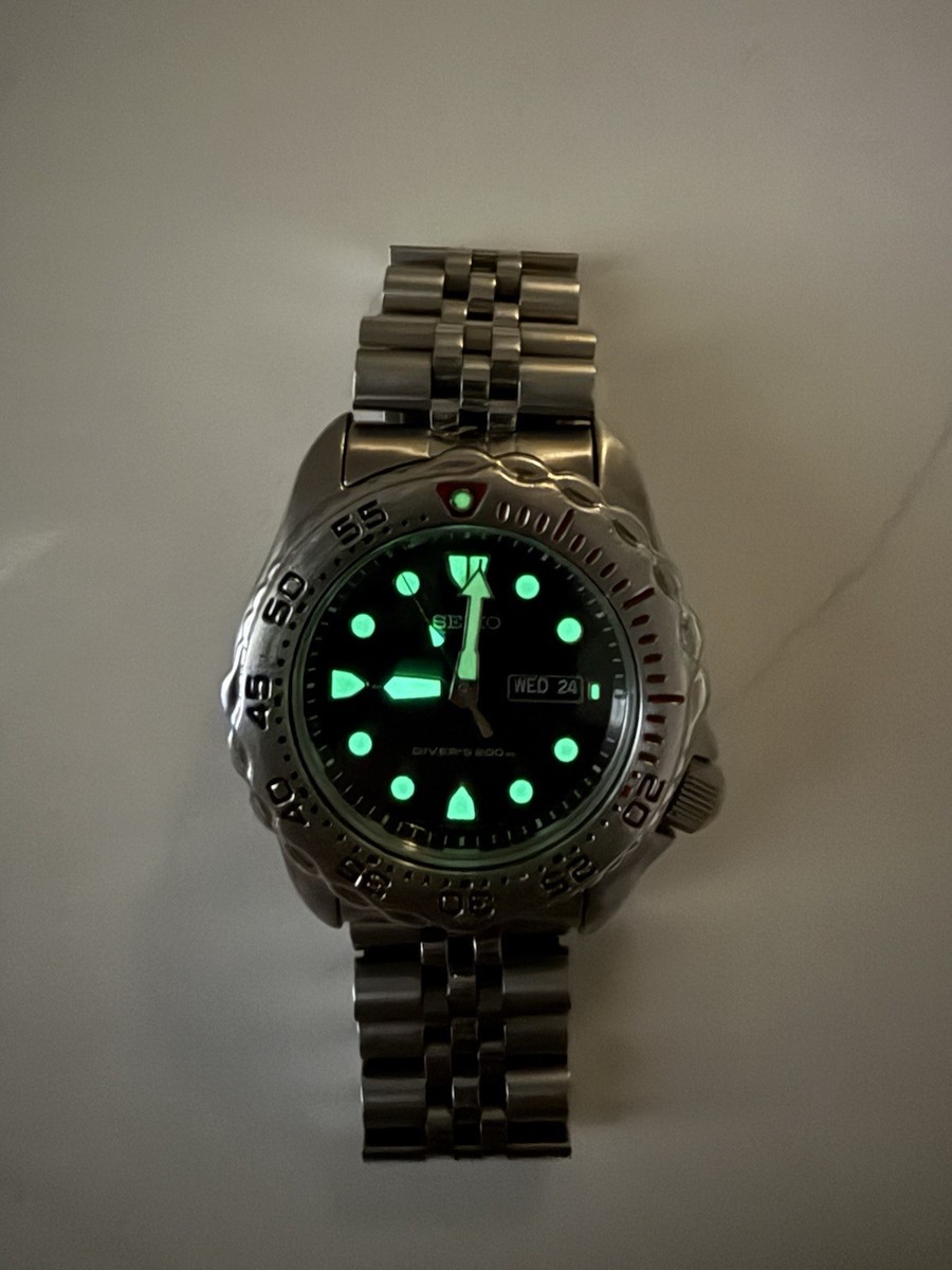 Vintage 1995 Seiko Scuba Diver's Watch 7N36-6A49 sapphlex 200M