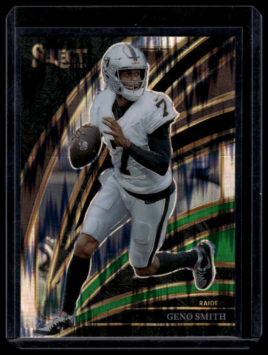 2025 Panini Select #205 Geno Smith Black and Green Prizm Shock