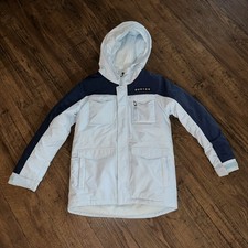 Burton Ski Snowboard Jacket Boys Navy Ice Blue Youth Large 14/16