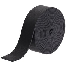 Faux Leather Straps, 1" x 86.6" Leather Strip 2mm Thick, Black