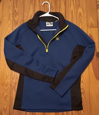 Womens Spyder 1/4 Zip Pullover. Blue/Black. Size Medium