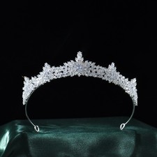 Silver Tiara and Crown for Women Swarovski Zirconia Crystal Crown, tiara ,