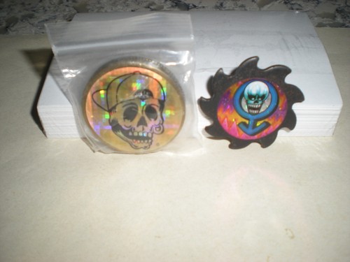 Vintage 1990's POG Solid Brass Slammer Skull NOS & Skull Black Metal Slammer - Bild 2 von 6