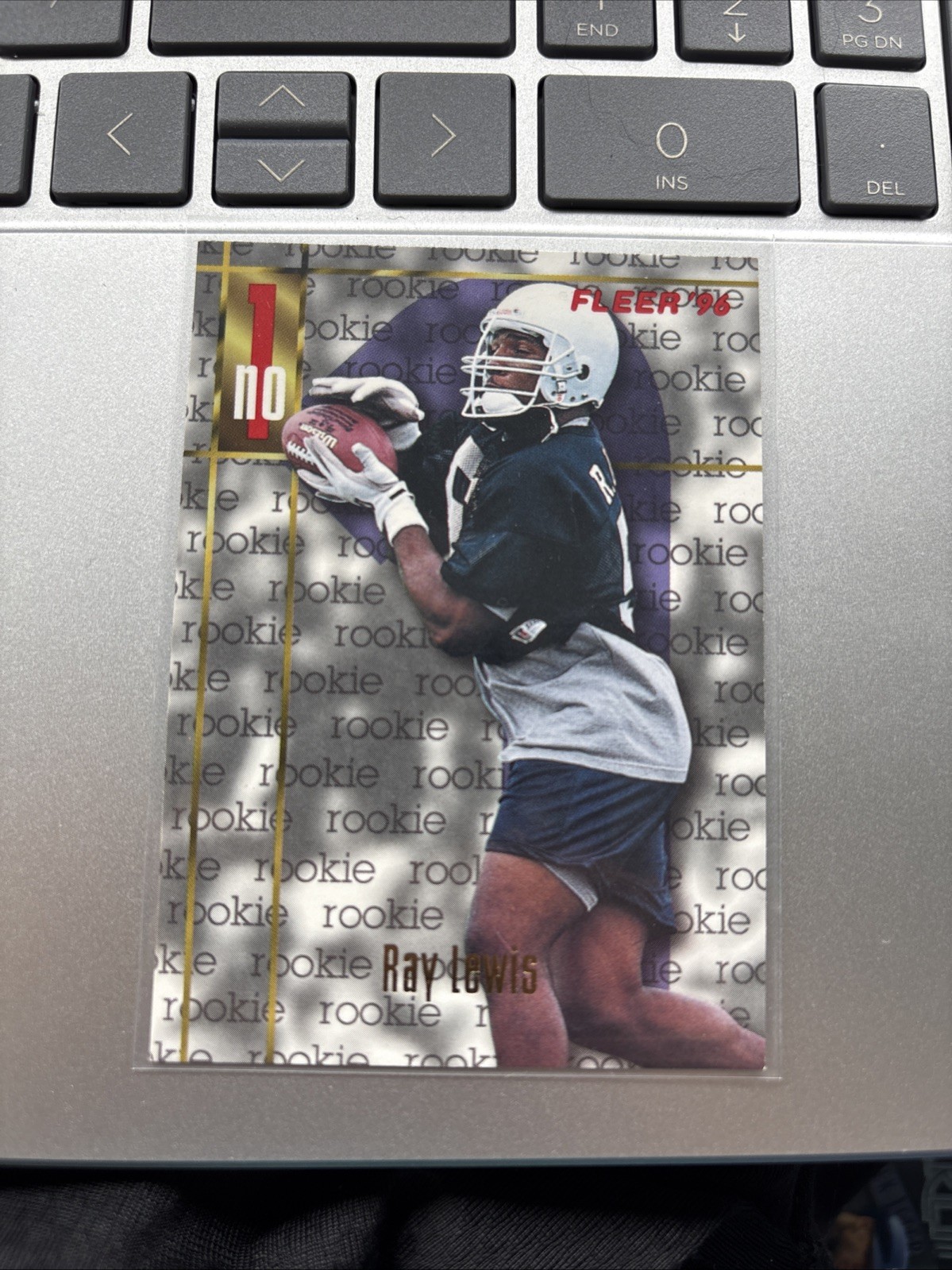 1996 Fleer RAY LEWIS Rookie Class MIAMI HURRICANES Baltimore Ravens RC #165