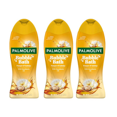 Palmolive Verwöhnen & Verwöhnen Schaumbad mit Macadamiaöl 3 x 500 ml