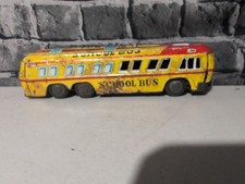 Vintage Tin Friction Toy School Bus Japan. Parts Only. P3