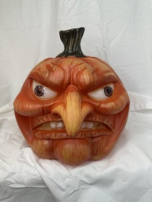Haunted Living 9  Lighted Witch Face Pumpkin Halloween Tabletop Decoration